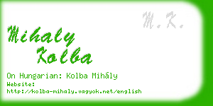 mihaly kolba business card